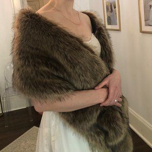 Beatrice Couture Fur Bridal Stole--Never Before Worn.